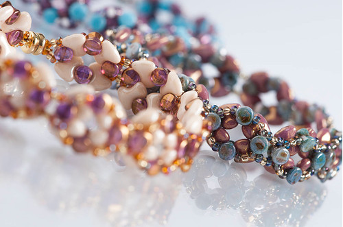 Tschechisches Glas T-Stück und Pellet Perlen - FLOTY Perlen Armband kostenlos Tutorial (PDF)